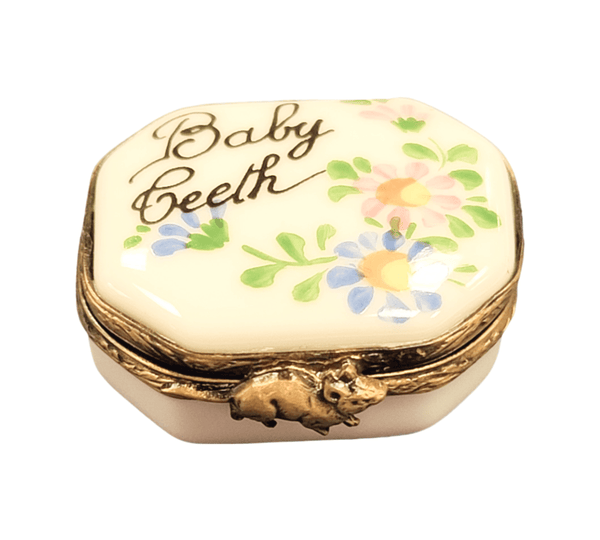 Baby Teeth Tooth Porcelain Limoges Trinket Box