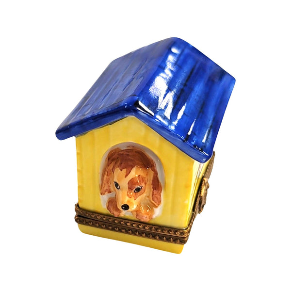 Big Dog in Dog House Porcelain Limoges Trinket Box