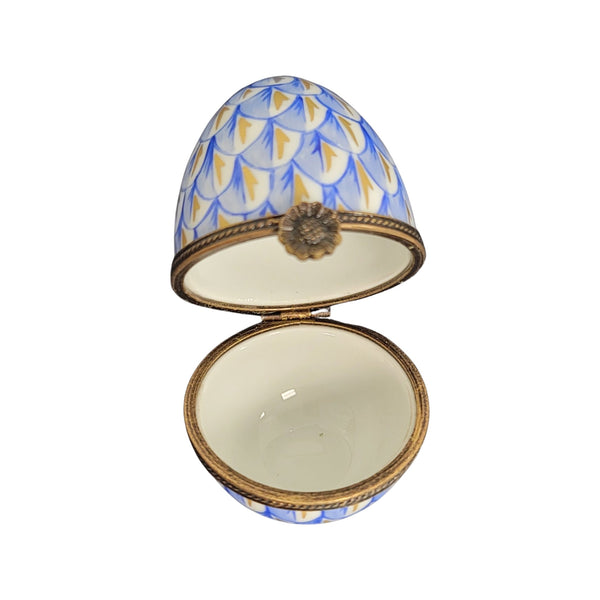Blue Egg Porcelain Limoges Trinket Box