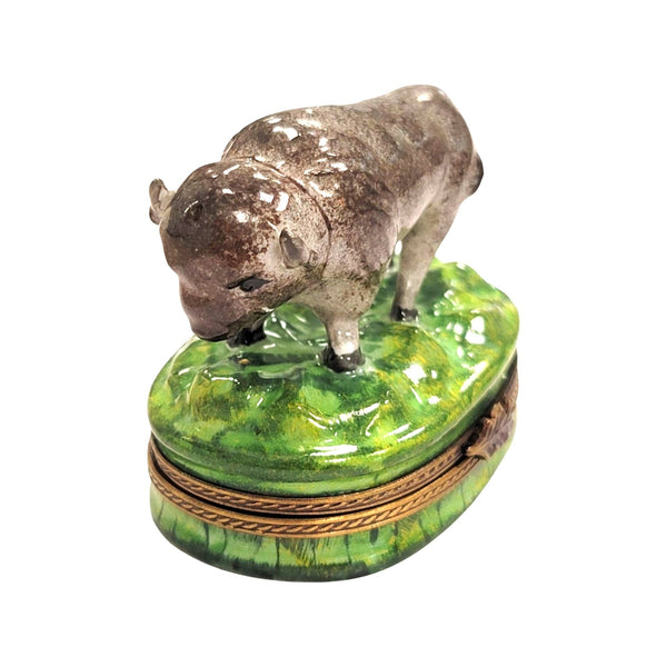 Buffalo Porcelain Limoges Trinket Box