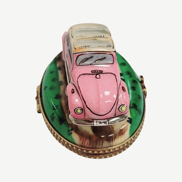 Car Rabbit Convertable Porcelain Limoges Trinket Box