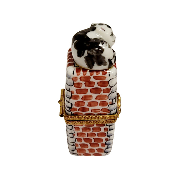 Cat on Chimney Porcelain Limoges Trinket Box