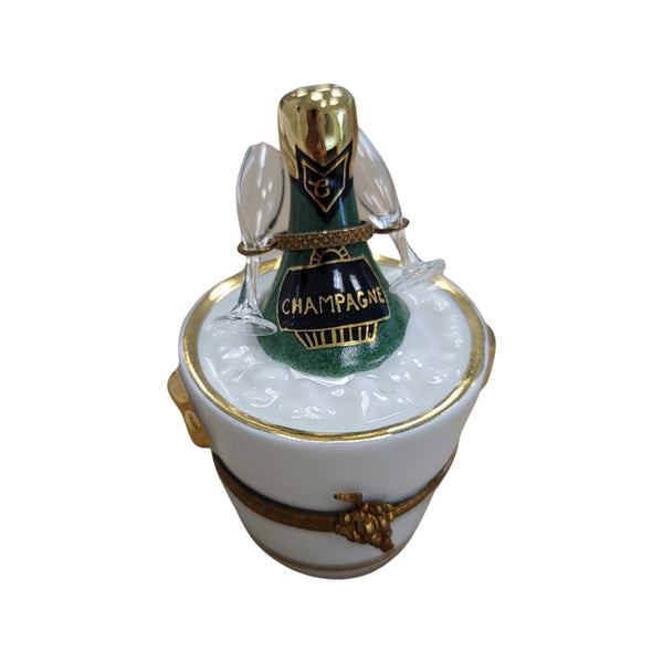Champagne Bucket Glasses Porcelain Limoges Trinket Box