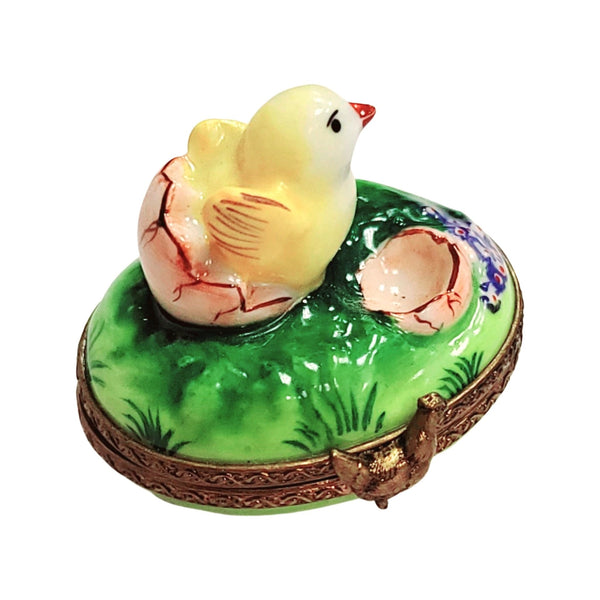 Chick Hatching Porcelain Limoges Trinket Box