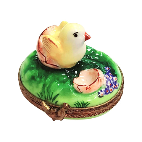Chick Hatching Porcelain Limoges Trinket Box