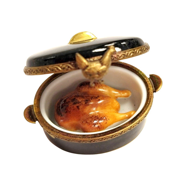 Chicken Turkey Roaster Cooker Porcelain Limoges Trinket Box
