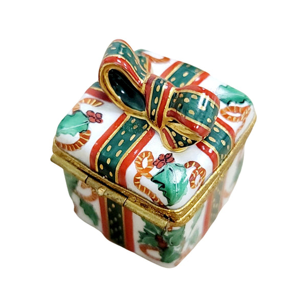 Christmas Present Porcelain Limoges Trinket Box