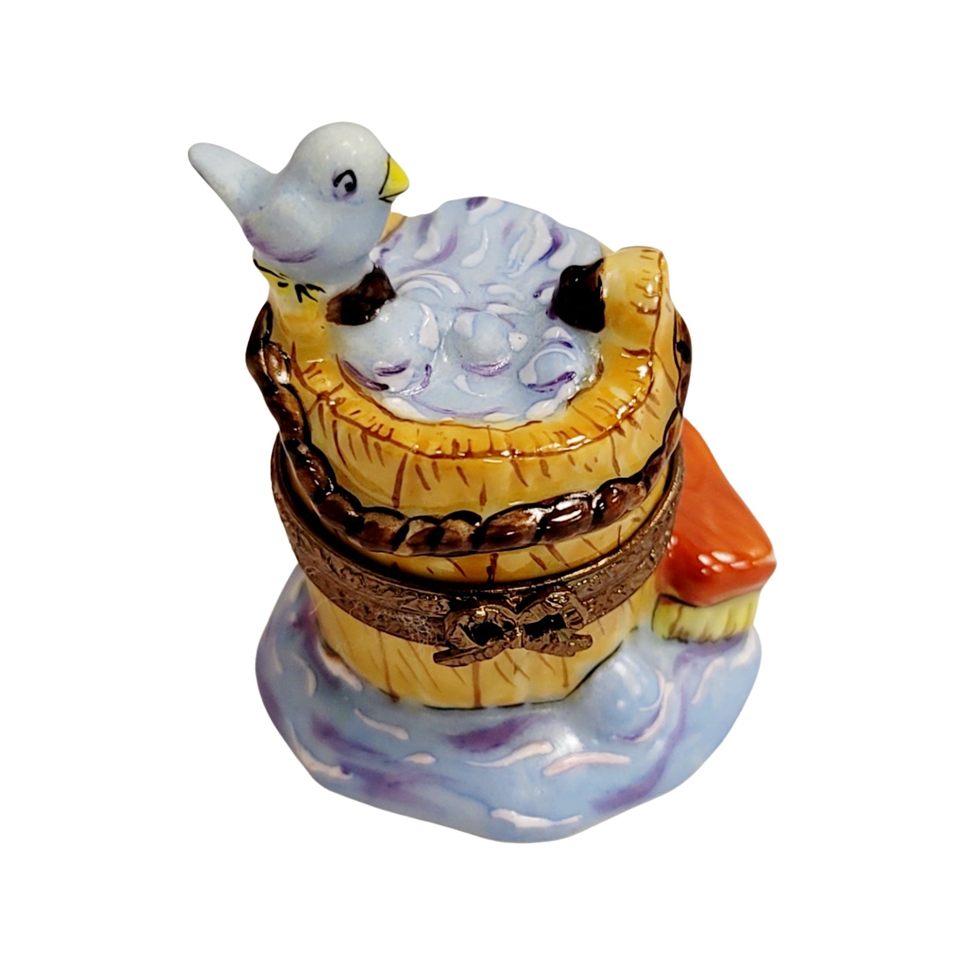 Cinderella Wash Bucket Porcelain Limoges Trinket Box
