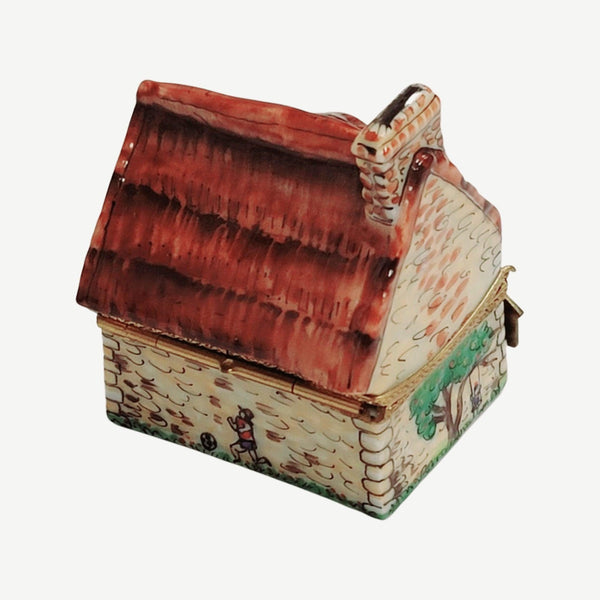 Cottage Country House Home Porcelain Limoges Trinket Box