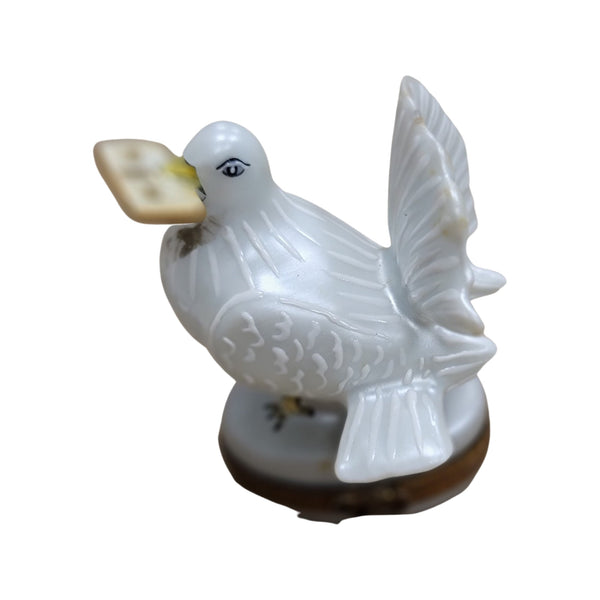 Doves w Letter Porcelain Limoges Trinket Box