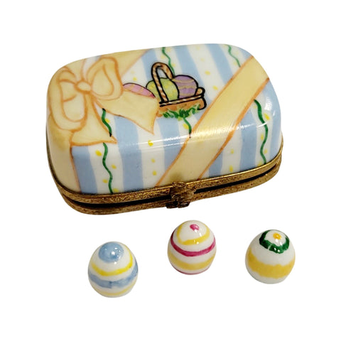 Easter Eggs in Carton Porcelain Limoges Trinket Box