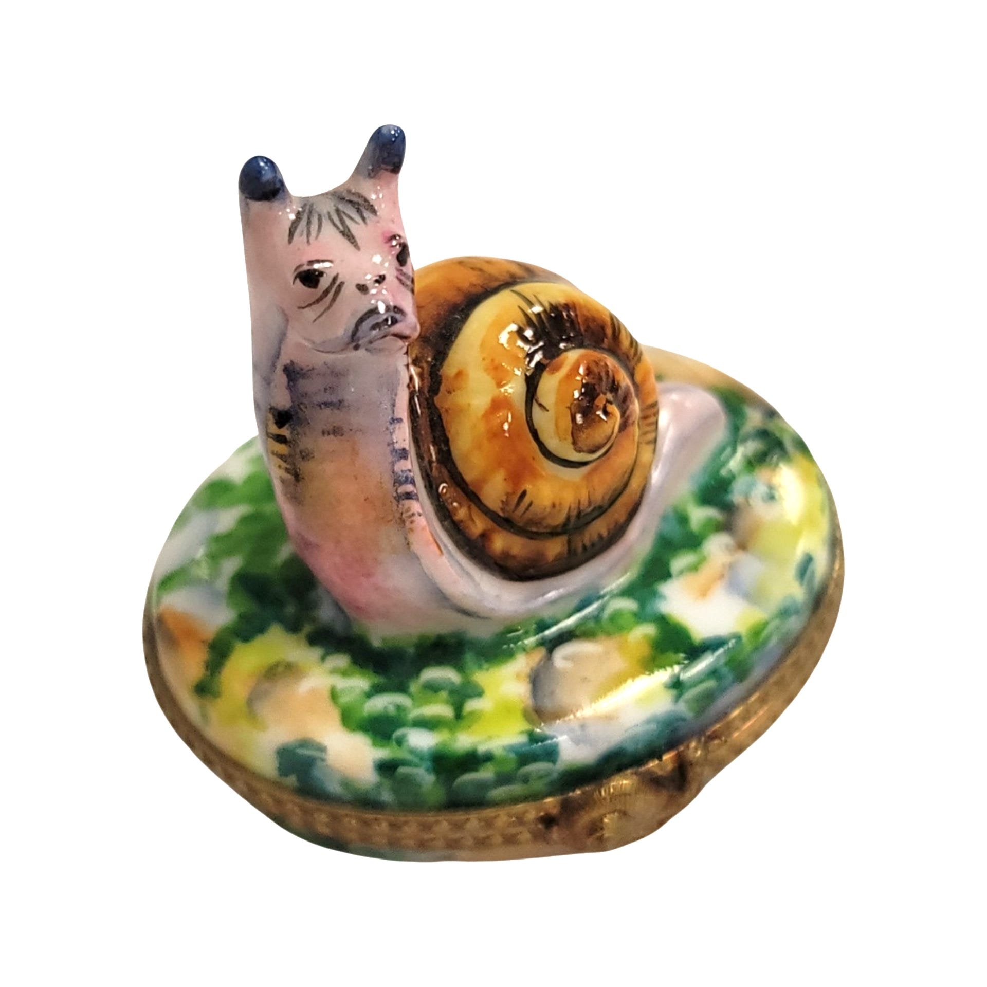 Escargot Snail Porcelain Limoges Trinket Box