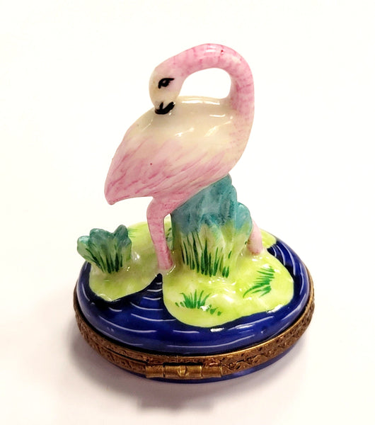 Flamingo Porcelain Limoges Trinket Box