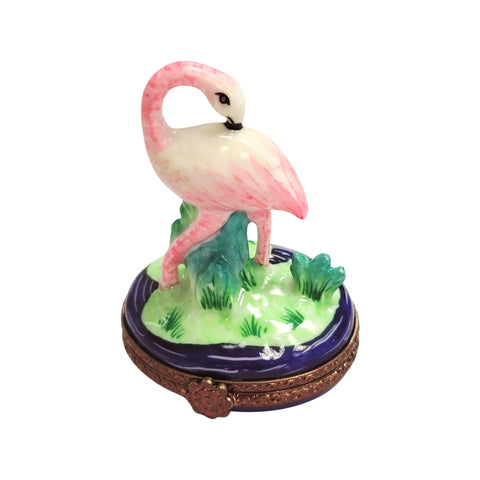 Flamingo Porcelain Limoges Trinket Box