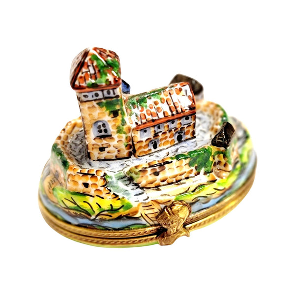 Fortified Castle Porcelain Limoges Trinket Box