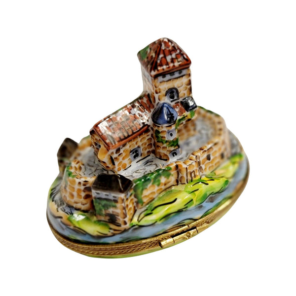 Fortified Castle Porcelain Limoges Trinket Box