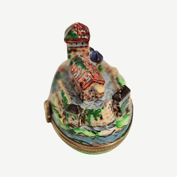 Fortified Castle Porcelain Limoges Trinket Box