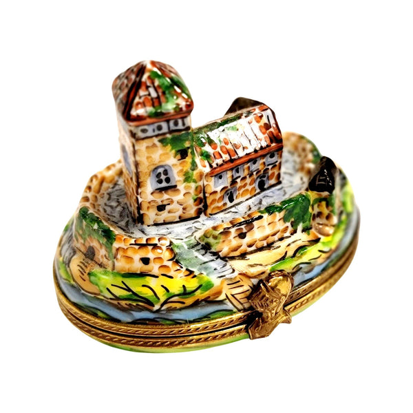 Fortified Castle Porcelain Limoges Trinket Box