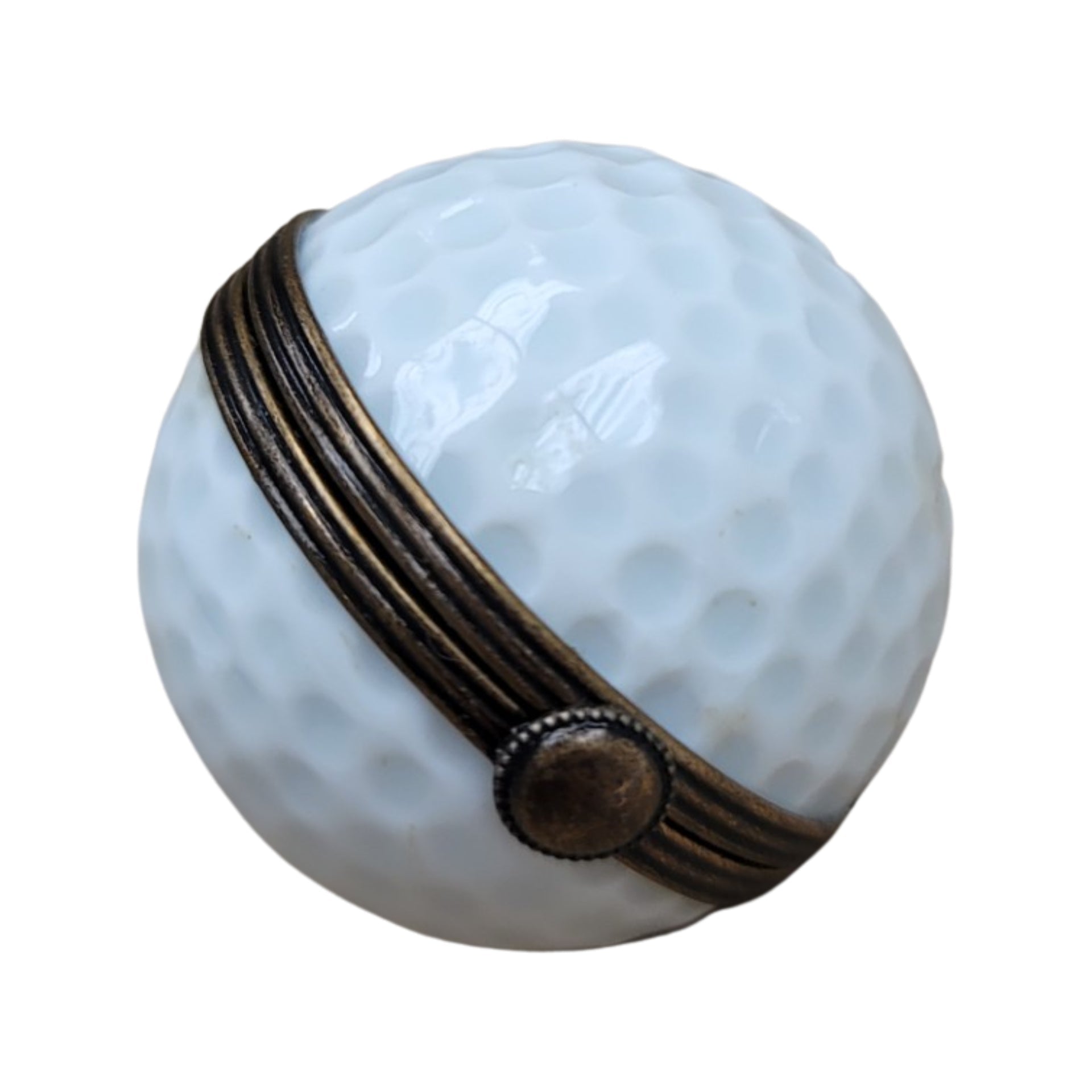 Golf Ball Porcelain Limoges Trinket Box