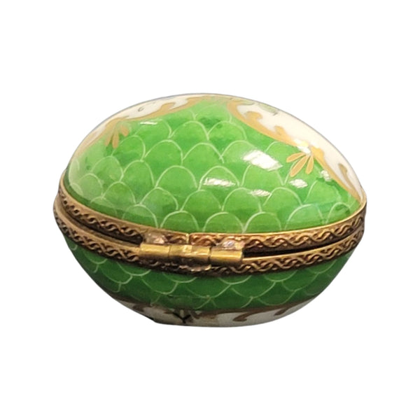 Green Egg Porcelain Limoges Trinket Box