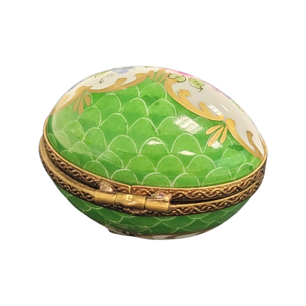 Green Egg Porcelain Limoges Trinket Box