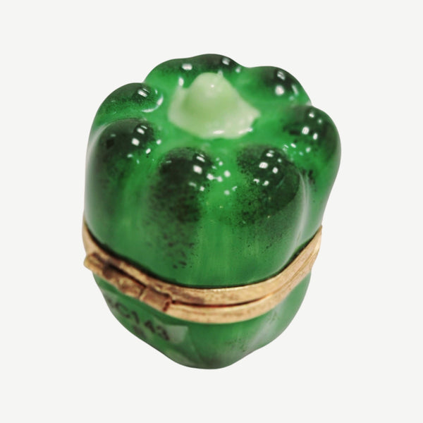 Green Pepper Porcelain Limoges Trinket Box