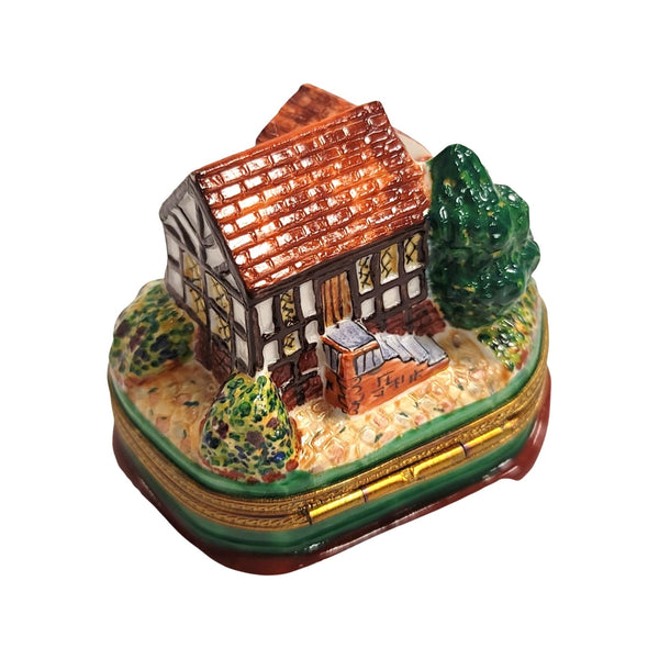 House Home w Keys Housewarming Porcelain Limoges Trinket Box