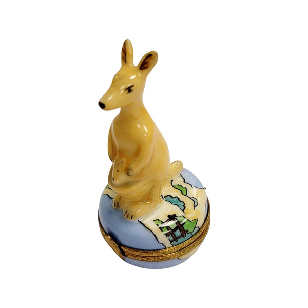 Kangaroo Porcelain Limoges Trinket Box