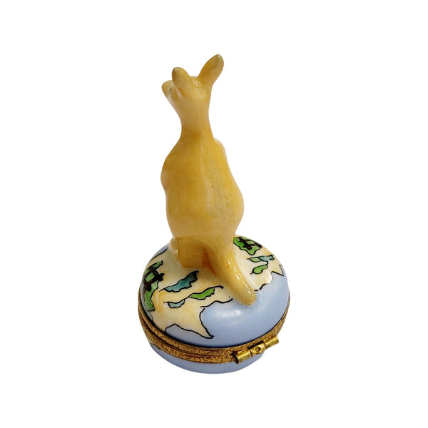 Kangaroo Porcelain Limoges Trinket Box