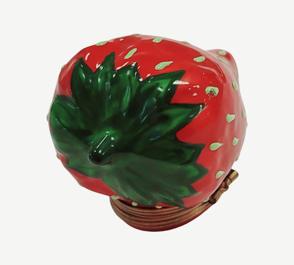 Large Strawberry Porcelain Limoges Trinket Box