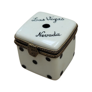 Las Vegas Dice Porcelain Limoges Trinket Box