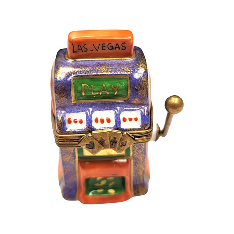 Las Vegas Slot Machine Porcelain Limoges Trinket Box