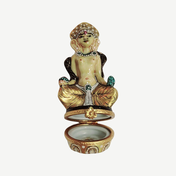 Mediating Egyptian Porcelain Limoges Trinket Box