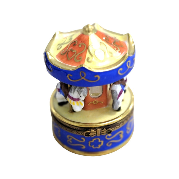 Merry Go Round Carousel Porcelain Limoges Trinket Box