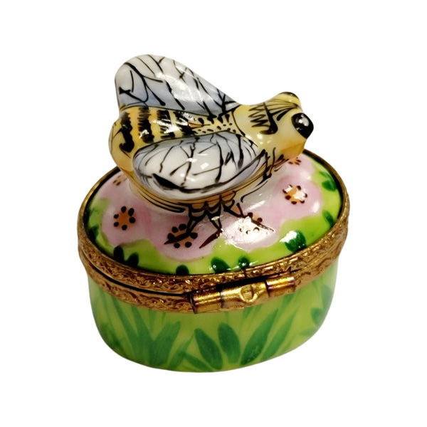 Mini Bee Porcelain Limoges Trinket Box