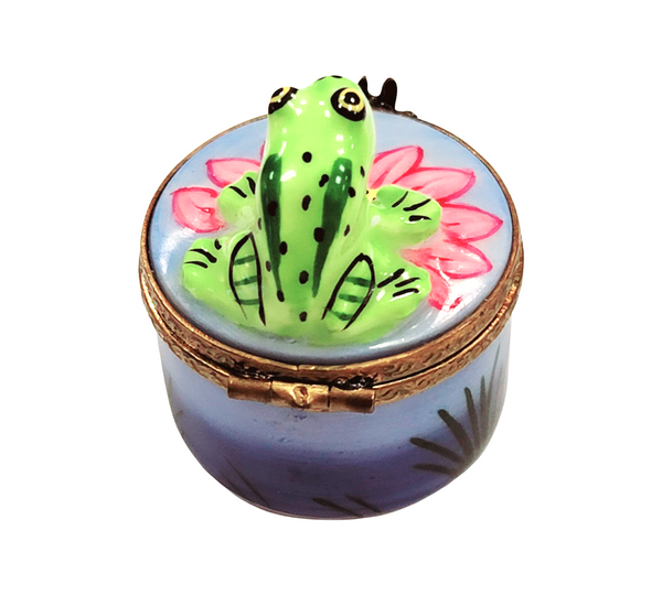 Mini Frog Porcelain Limoges Trinket Box