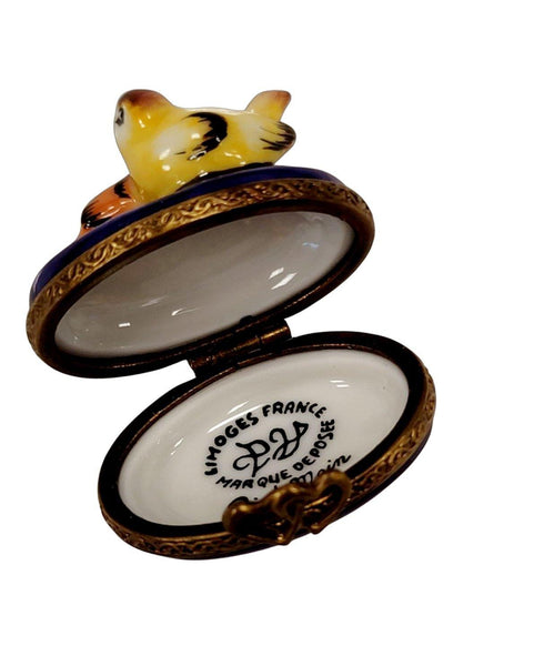 Mini Two Little Birds Porcelain Limoges Trinket Box