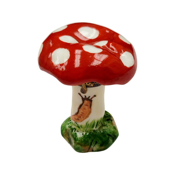 Mushroom Porcelain Limoges Trinket Box