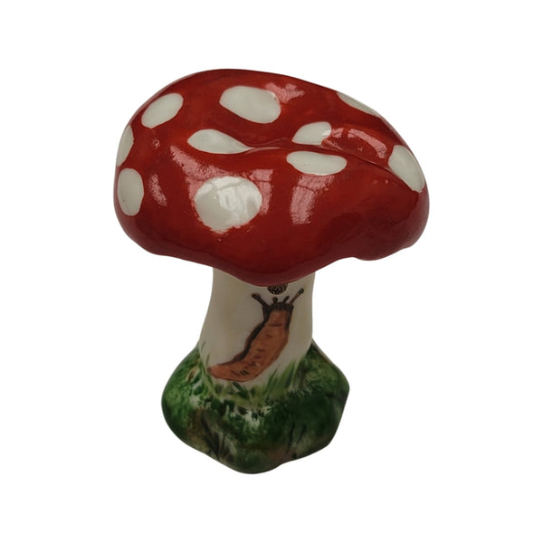 Mushroom Porcelain Limoges Trinket Box