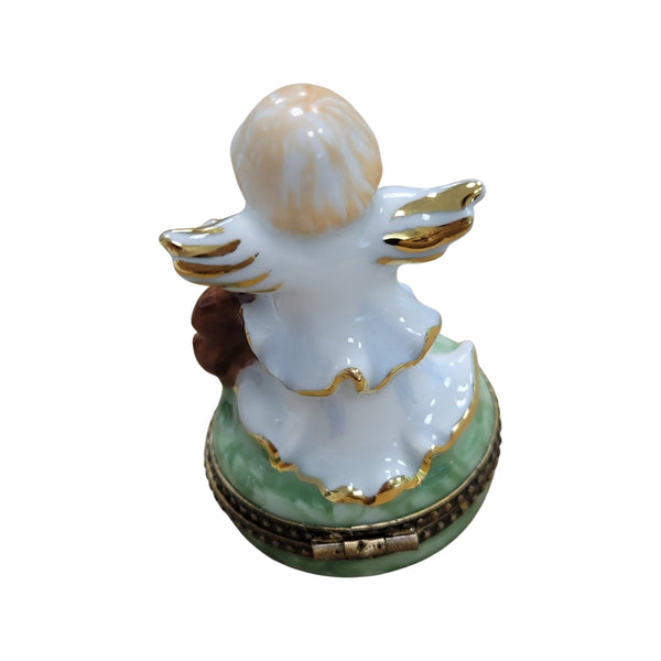 Music Angel Porcelain Limoges Trinket Box