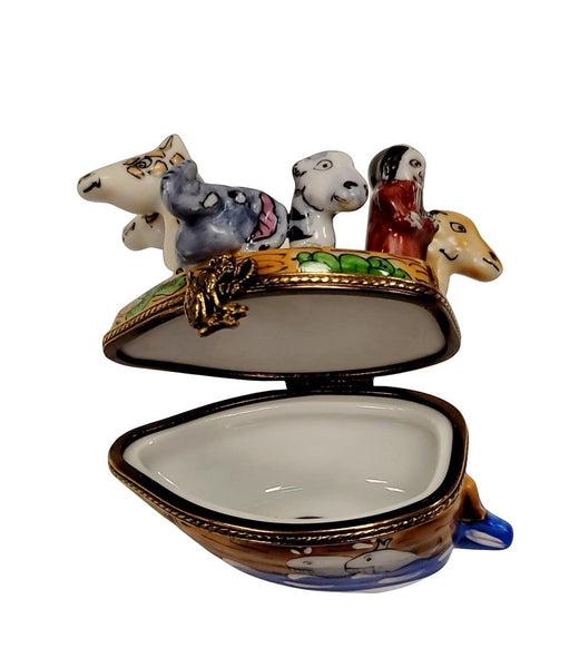 Noahs Ark Porcelain Limoges Trinket Box