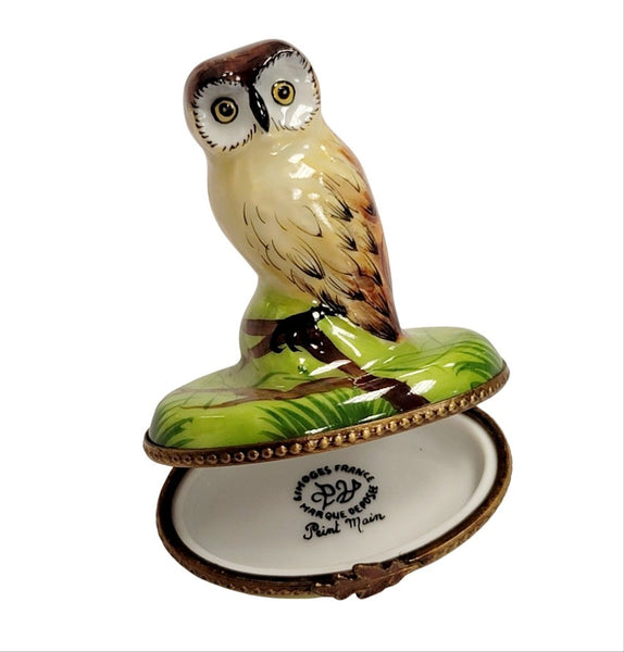Owl Porcelain Limoges Trinket Box