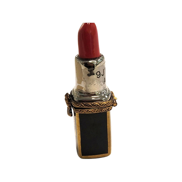 Passion Red Lipstick Porcelain Limoges Trinket Box