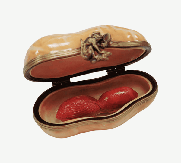 Peanut in Shell Porcelain Limoges Trinket Box