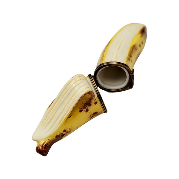 Peeled Banana Porcelain Limoges Trinket Box
