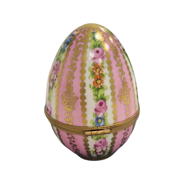 Pink Egg Porcelain Limoges Trinket Box