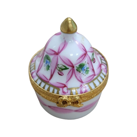 Pink Tent Porcelain Limoges Trinket Box