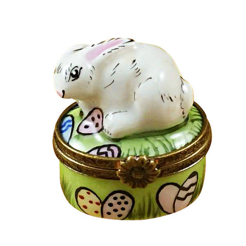 Mini Rabbit with Easter Eggs Limoges Box Limoges Porcelain Box