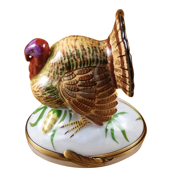 Large Turkey Limoges Porcelain Box