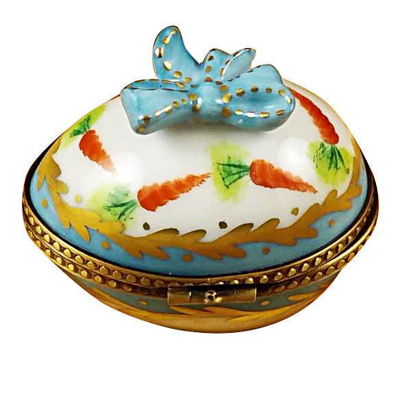 Egg with Bow and Bunny Limoges Porcelain Box